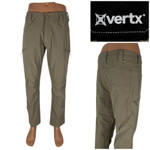 VERTX Mens 34 X 29 (actual) Pants TRAILSLACKER VTX1713 Green Stretch Outdoor EUC